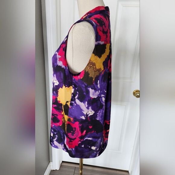 NWOTโKasper floral sleeveless top - Size Small - Picture 4 of 7